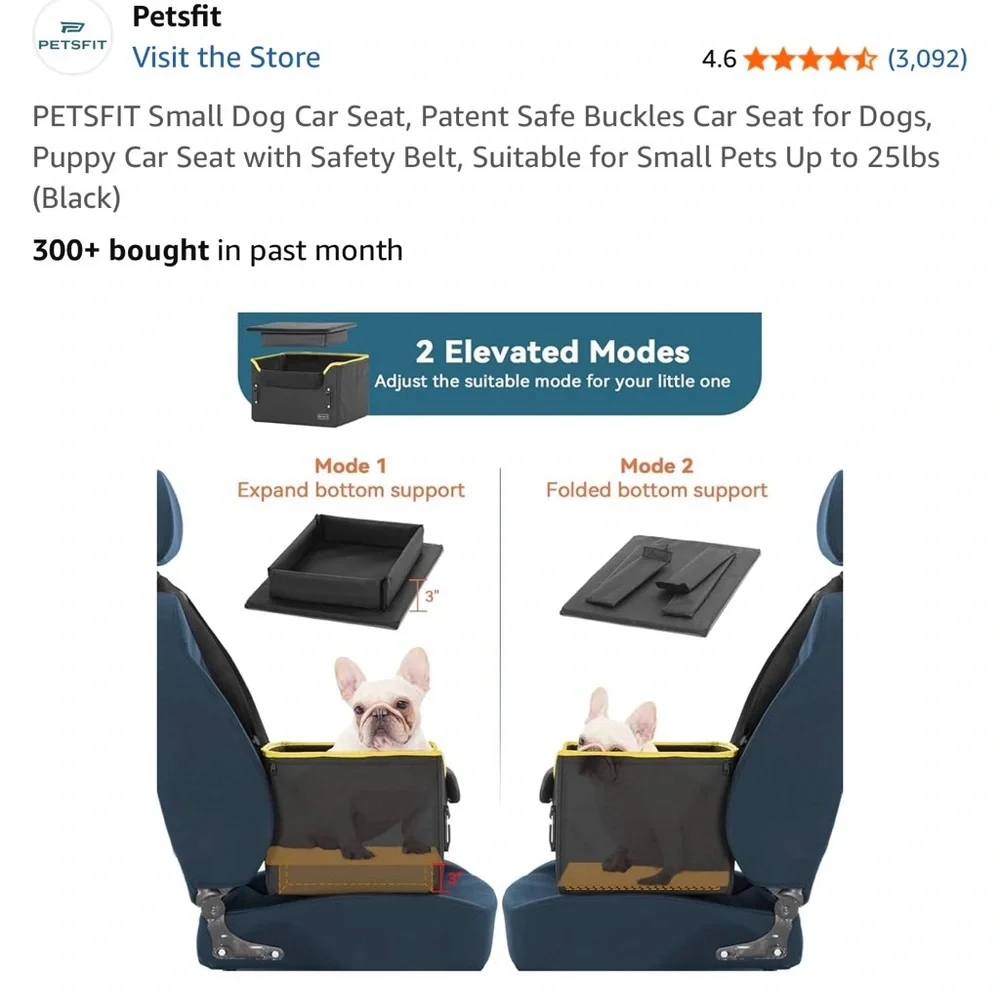 Premium Black Pet Car Seat Carrier like new